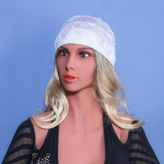 Skull Decor Turban Cap Lace Up Head Scarf Elastic Hijab Beanie Chemo Hats