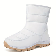 Women's Waterproof Snow Boots Faux Leather Winter Warm High Tube Hiking Boots