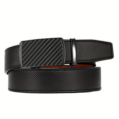 Automatic Buckle Leather Ratchet Belt Casual Retro Jeans Leather Belt