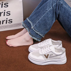 Women's Mesh Low Top Sneakers Comfortable Casual Flat Shoes