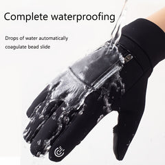 Winter Velvet Warm Gloves Non-slip Waterproof Touch Screen