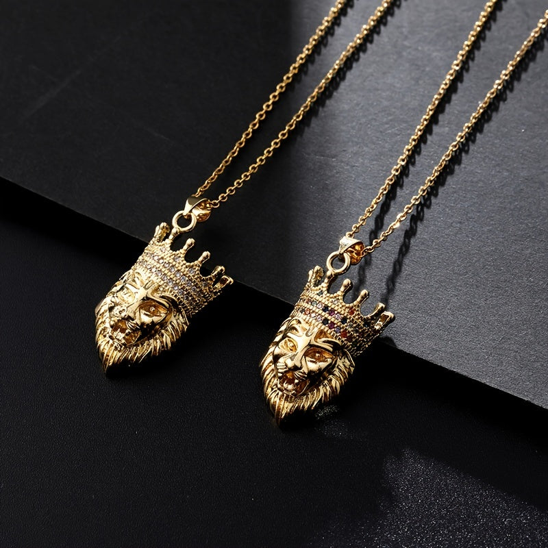 Boys Vintage Lion Pendant Necklace Jewelry Accessories