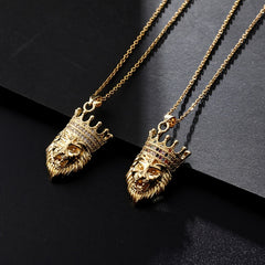 Boys Vintage Lion Pendant Necklace Jewelry Accessories