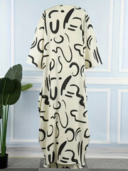 Women's Plus Print Top & Elastic Pants Two Piece Set