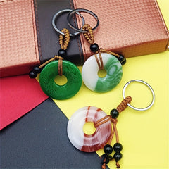 Jade Keychain Couple Purse Pendant Decoration
