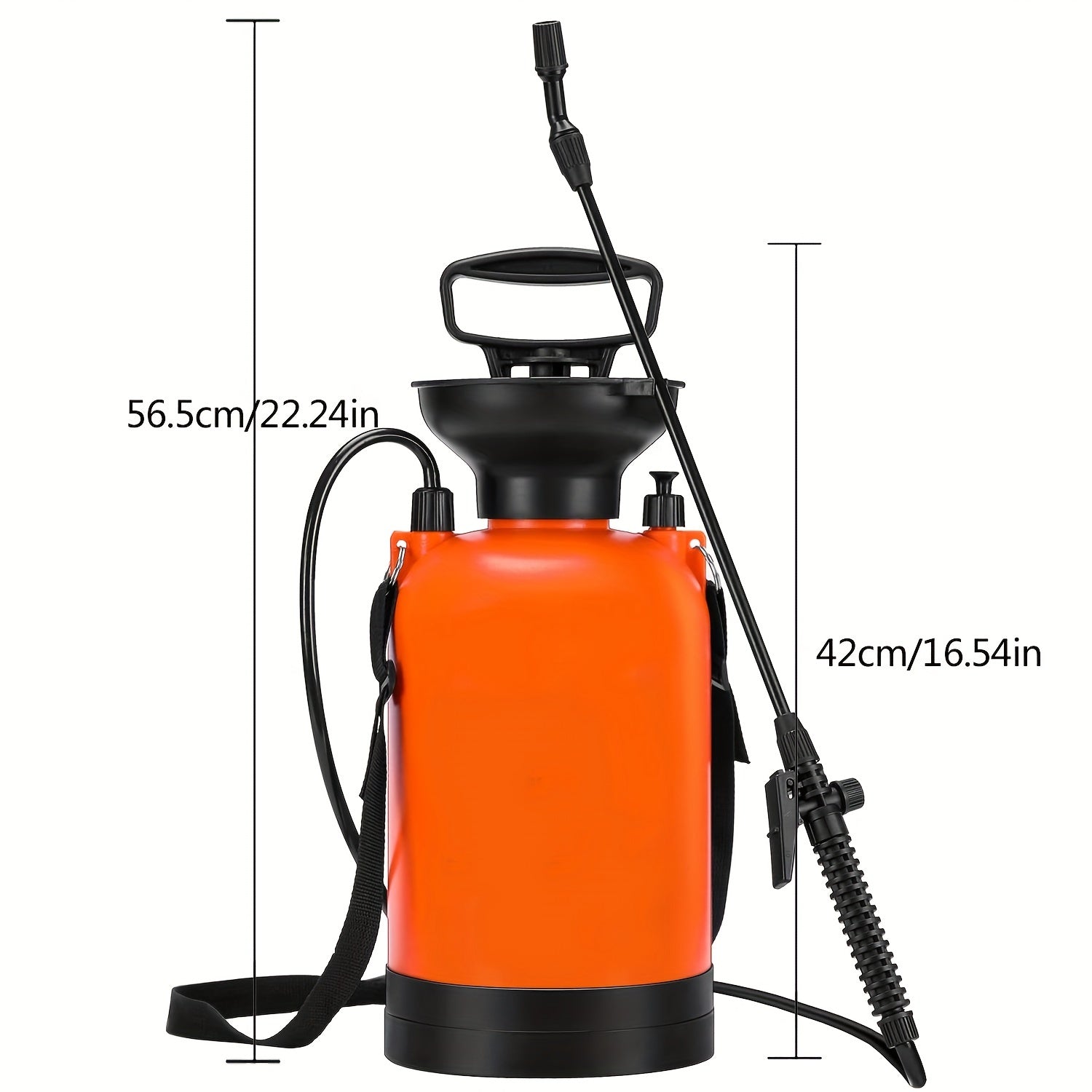 Pressure Sprayer 35 Gallon 5L Pump Shoulder Strap for Plants Watering & Cleaning