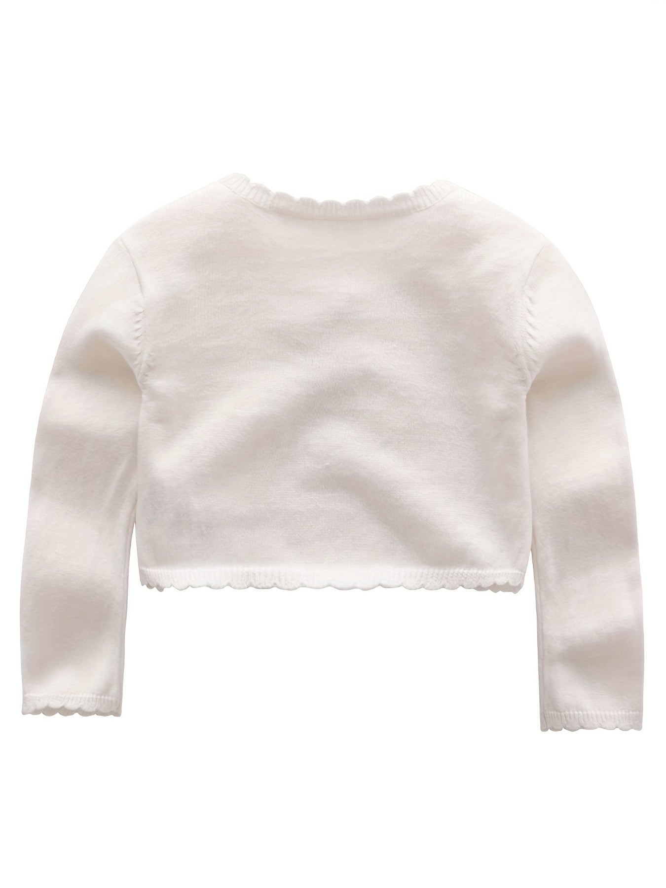 Baby Girls Floral Embroidery Knit Cardigan for Spring Autumn