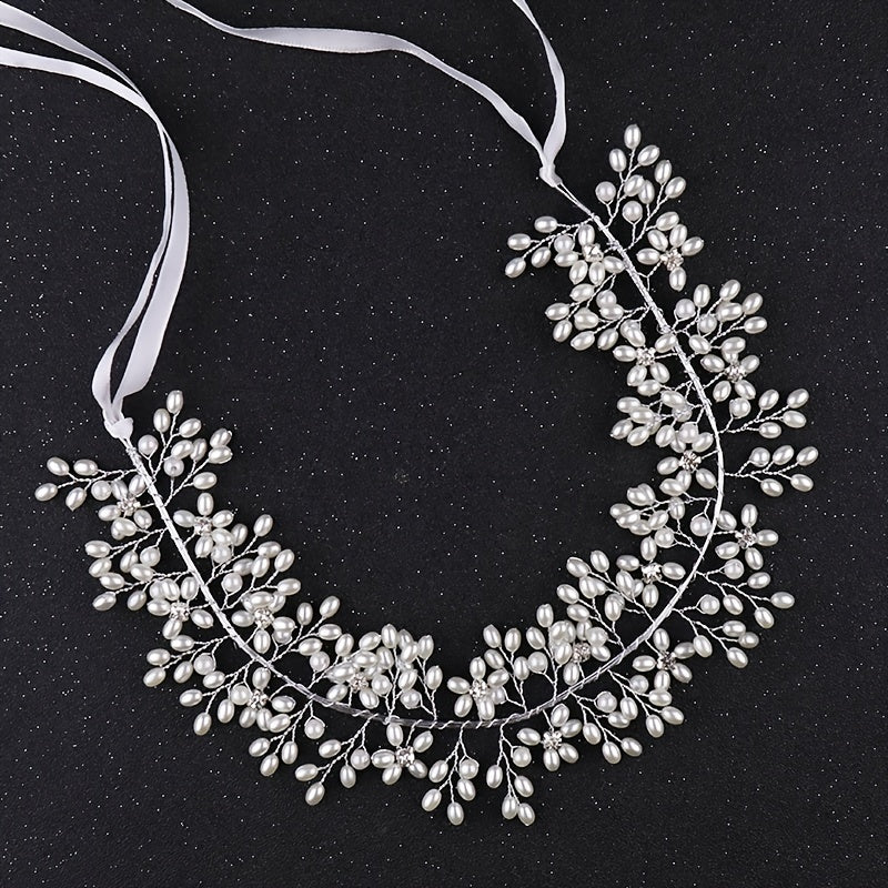 Crystal Wedding Headpiece Pearl Hair Vine Hair Accessories