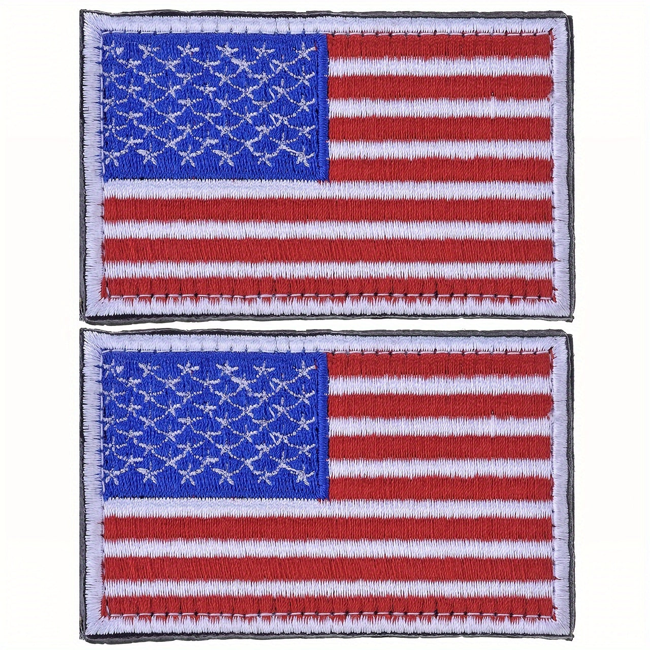 2pcs American Flag 3D Embroidery Patch Sew On Armband Cloth Sticker