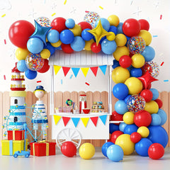 120pcs Matte Latex Balloons Sequin Balloons Carnival Circus Set