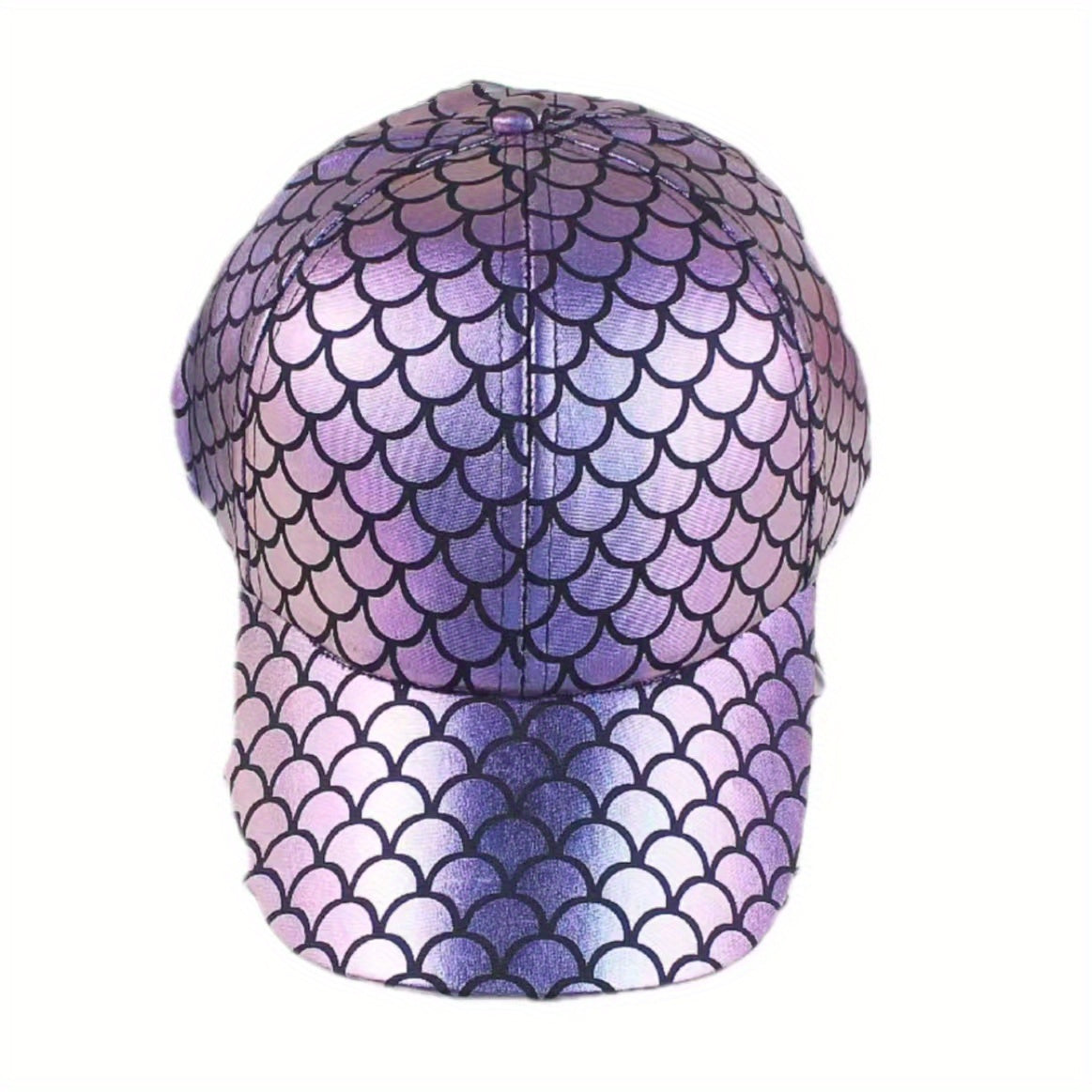 Fish Scales Pattern Baseball Cap Y2K Sparkling Sunscreen Sports Hat