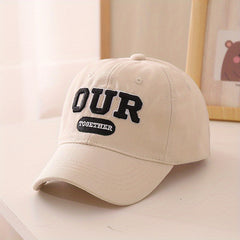 Kids Sunshade Adjustable Baseball Cap Breathable Letter Embroidered
