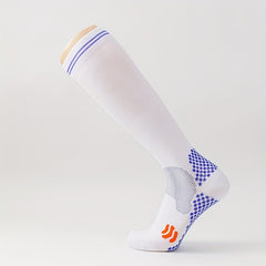 Striped Trim Calf Socks Compression Sports Knee High Socks Women's Stockings