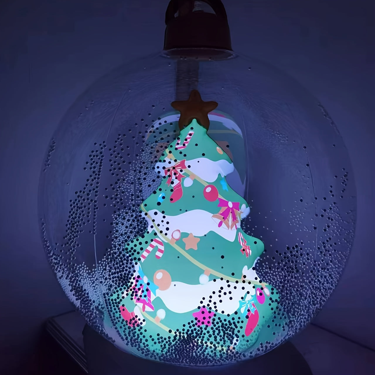 Large Inflatable Christmas Ball with LED Lights