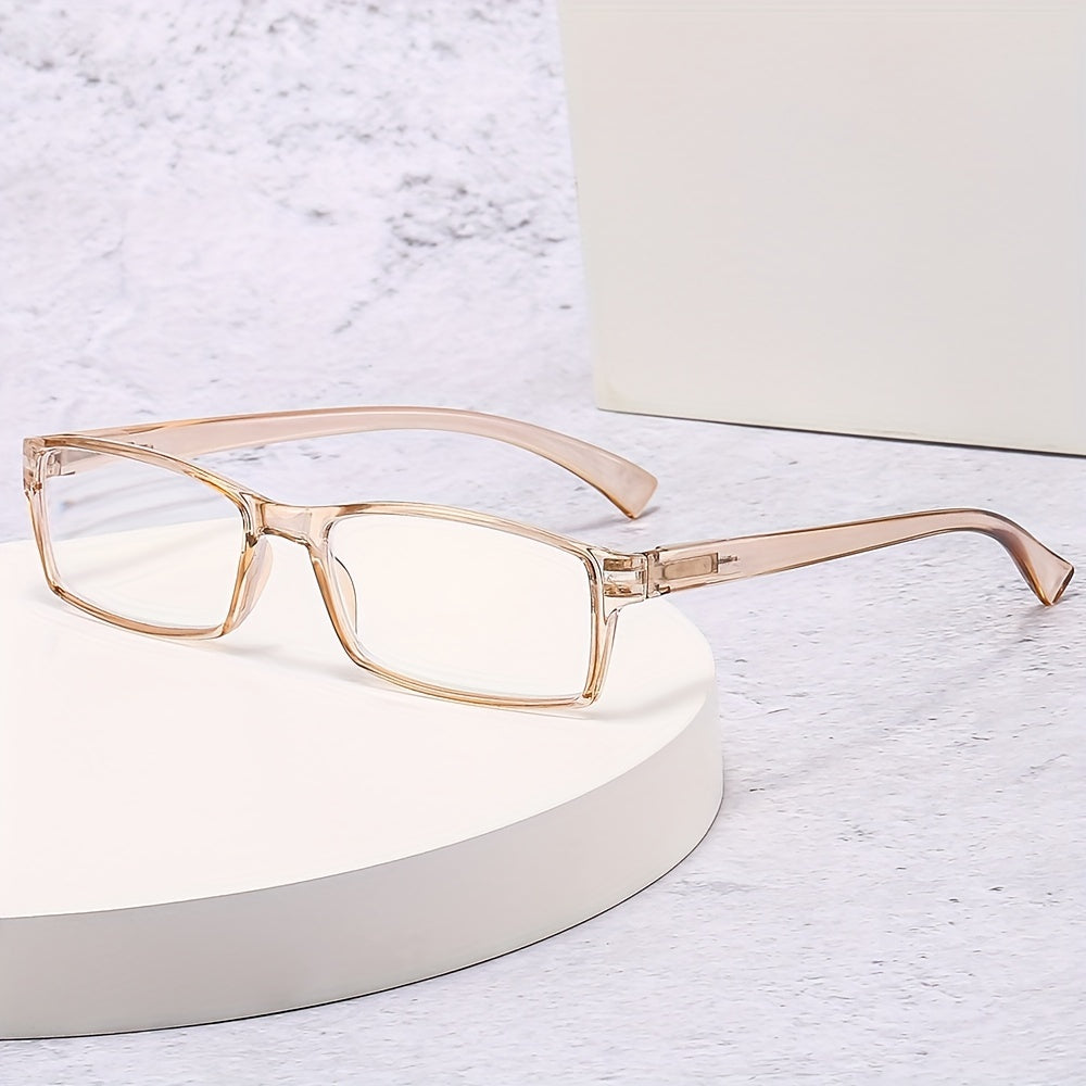 Clear Lens Glasses Jelly Frame Anti Light Reading Glasses