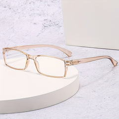 Clear Lens Glasses Jelly Frame Anti Light Reading Glasses