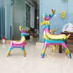 2pcs Christmas Elk Shaped Balloon Foil Balloon Christmas Carnival Decoration