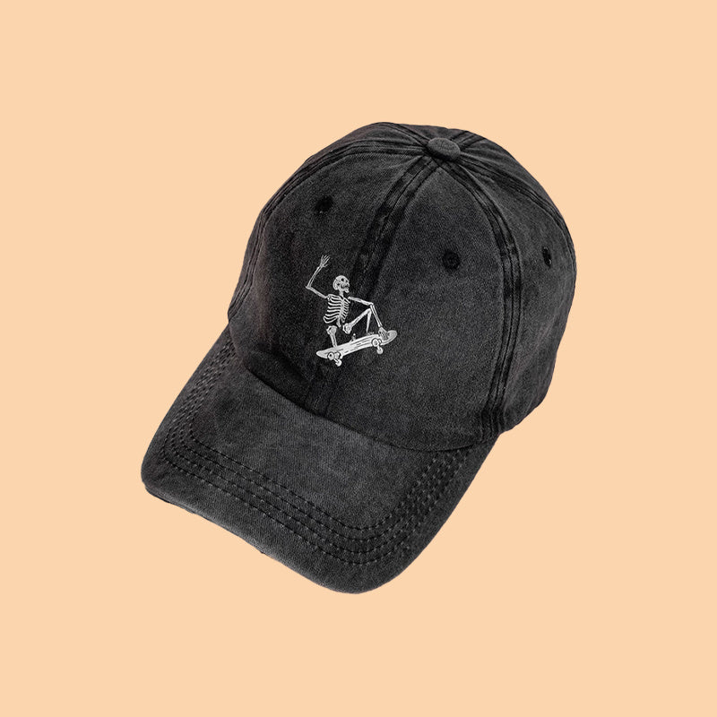 Skateboard Skull Cap with Printed Design