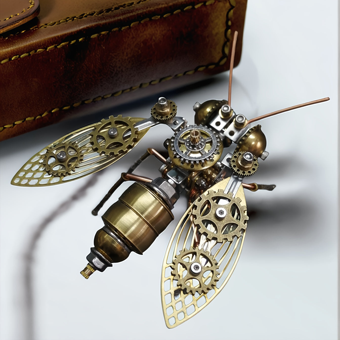 Steampunk Bee 3D Puzzle Golden Insect Model Metal Kit