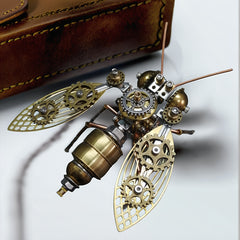 Steampunk Bee 3D Puzzle Golden Insect Model Metal Kit