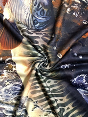 Fish 3D Pattern Print Men's Short Sleeve T-shirt Graphic Tee