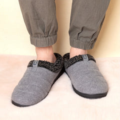 Men's Warm Slip On Slippers Fleece Indoor Walking Shoes