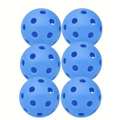 6pcs 40 Holes Outdoor Pickleball Ball Set 74mm High Elasticity Stable