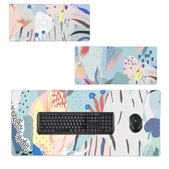 Abstract Art Mouse Pad for Office Laptop, Non-Slip Rubber Base - 35.4in x 15.7in