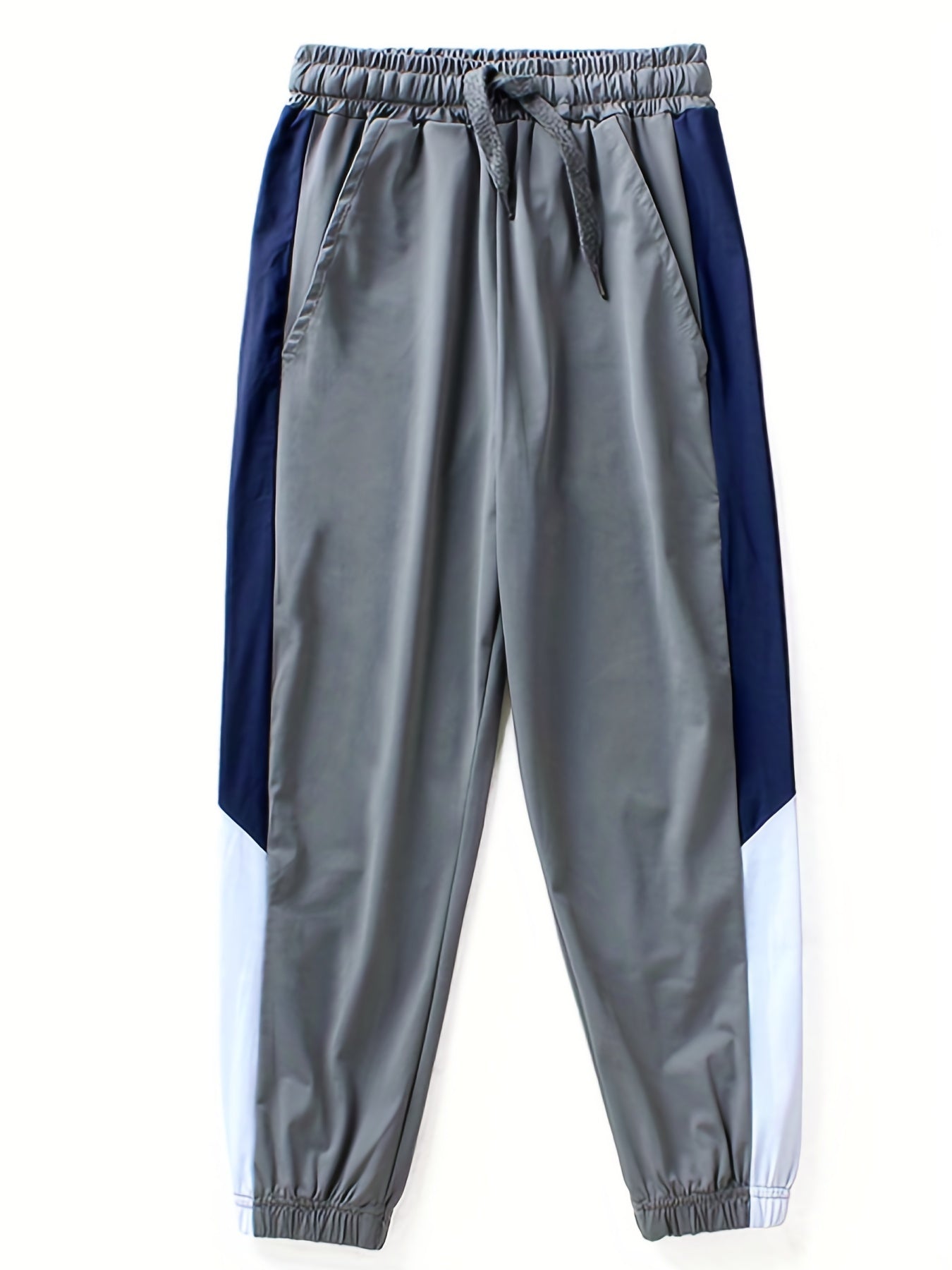Boys Casual Block Ice Silk Long Pants Spring Autumn Kids Clothing