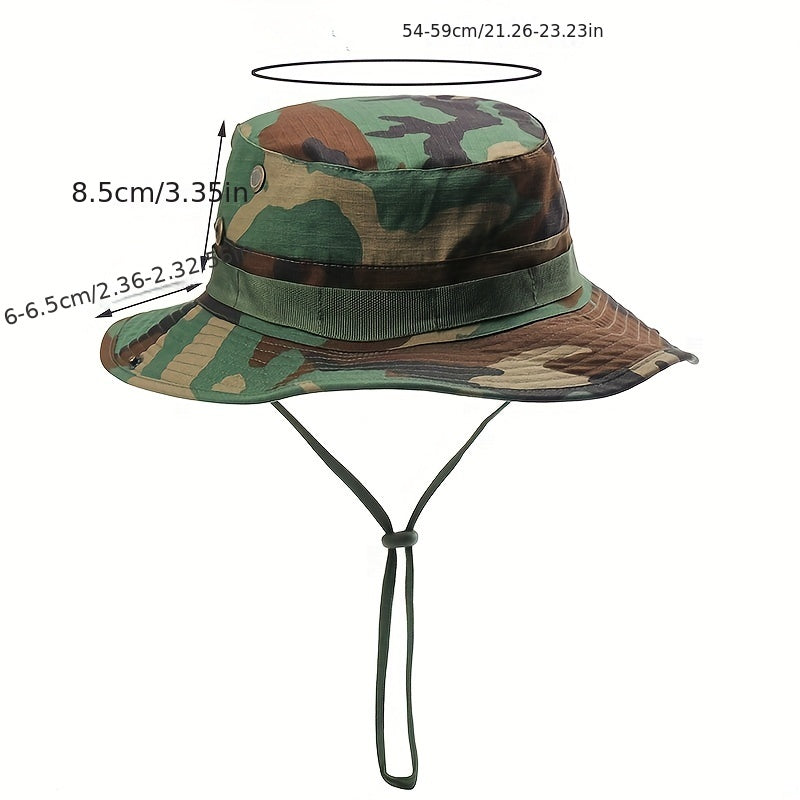 Camouflage Round Brim Hat Army Fan Spring Summer Sun Hat