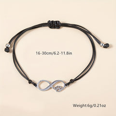 Infinite & Dog Paw Pendant Bracelet for Mother's Gift