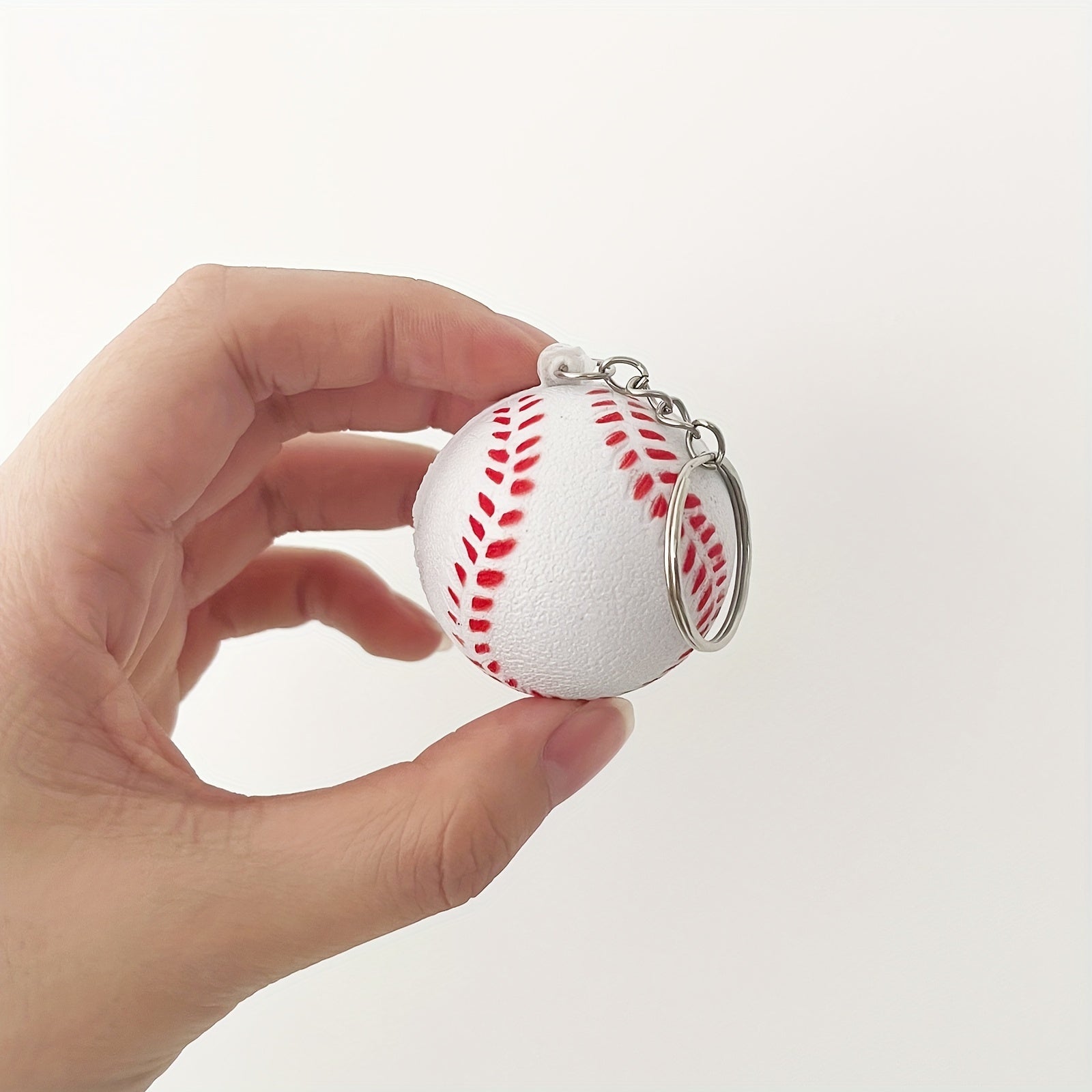 4pcs Baseball Key Chain Squeeze Toy Vent Stress Ball