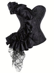 Strapless Corset Bustier Tummy Control Lace Up Body Shaper