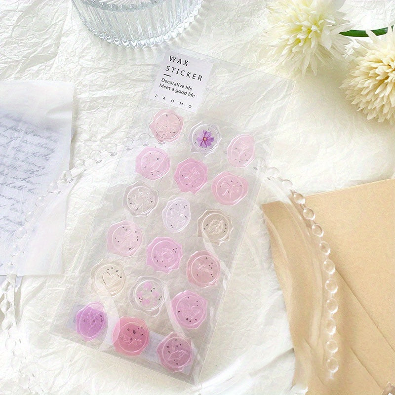 3D Sealing Wax Stickers - DIY Envelope Sealing Magazine Decor - Transparent