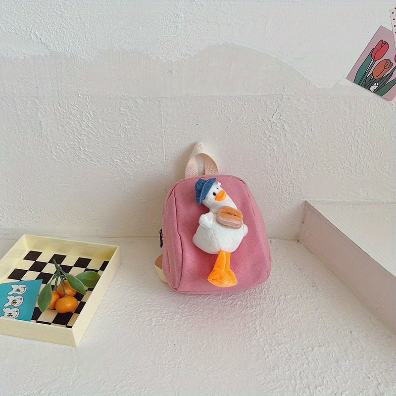 Kids Duck Mini Backpack - Casual Canvas Backpack for Boys and Girls