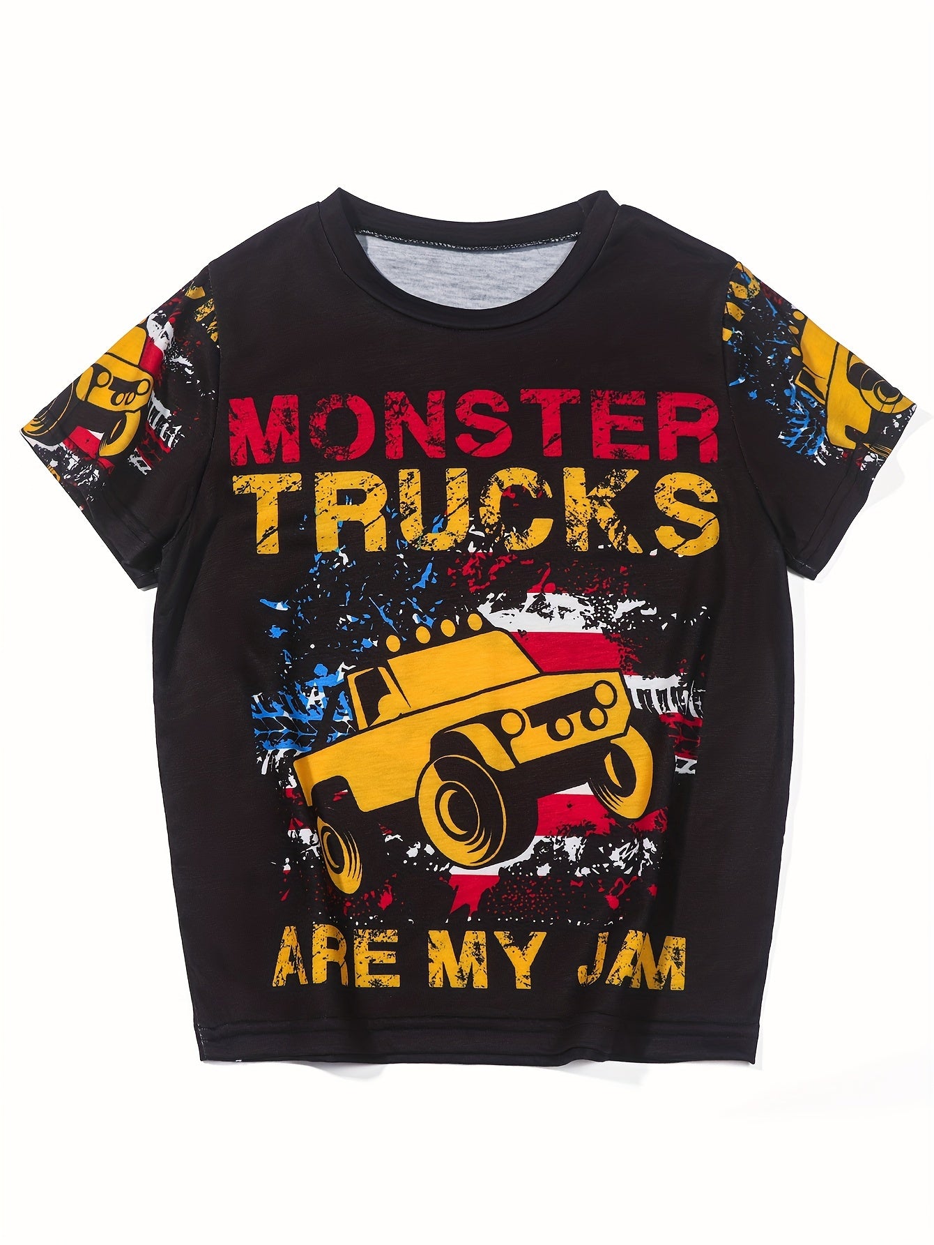 Kids' MONSTER TRUCKS Print Short Sleeve Tee