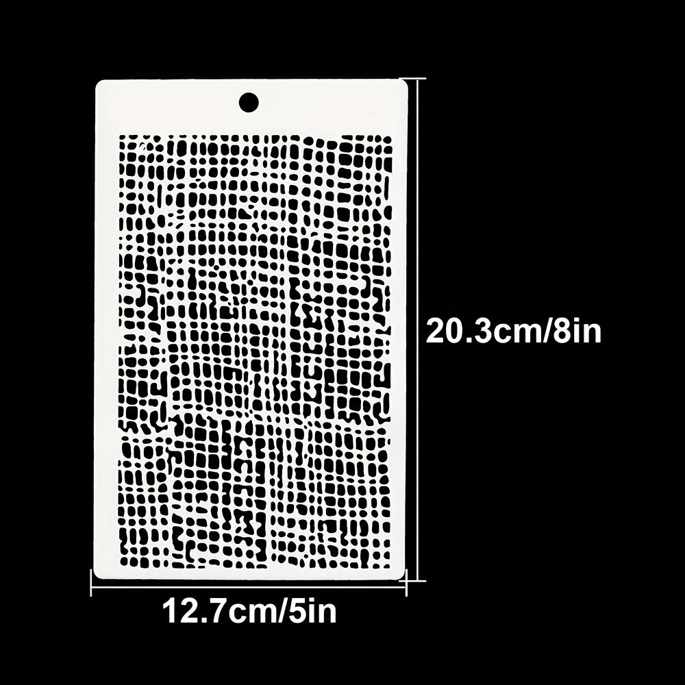 Irregular Grid Background Stencils for DIY Art Painting 20x12cm
