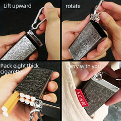 Portable Cigarette Case Thin Metal Small Tobacco Alloy Anti-Pressure Square