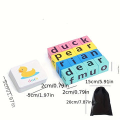 Wooden Alphabet Building Blocks for Spelling CVC Words
