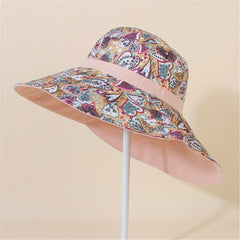 Wide Brim Beach Sun Hat Women Garden Hat Reversible Casual Bucket Hat