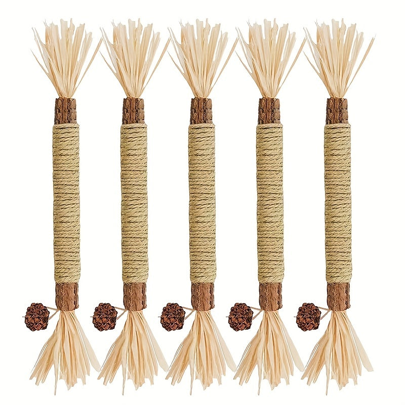 5pc Chew Sticks for Teeth Cleaning & Play Pet Supplies for Indoor Cats