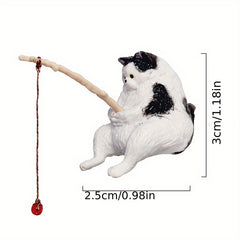 Cat Fishing Aquarium Decoration Toy Set