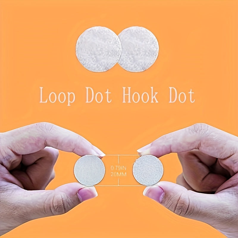 800pcs Sticky Back Hook Loop Coins 2.01cm Dia for School Office Arts
