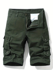 Men's Cotton Cargo Shorts for Summer Outdoor Activities