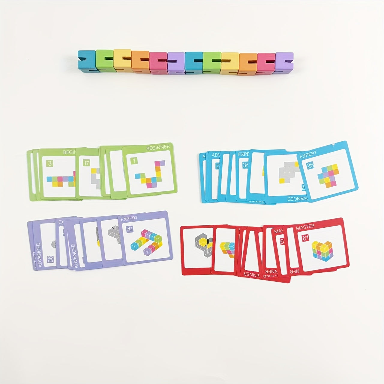 Wooden 3D Building Blocks Puzzle Set Educational Toy for Kids