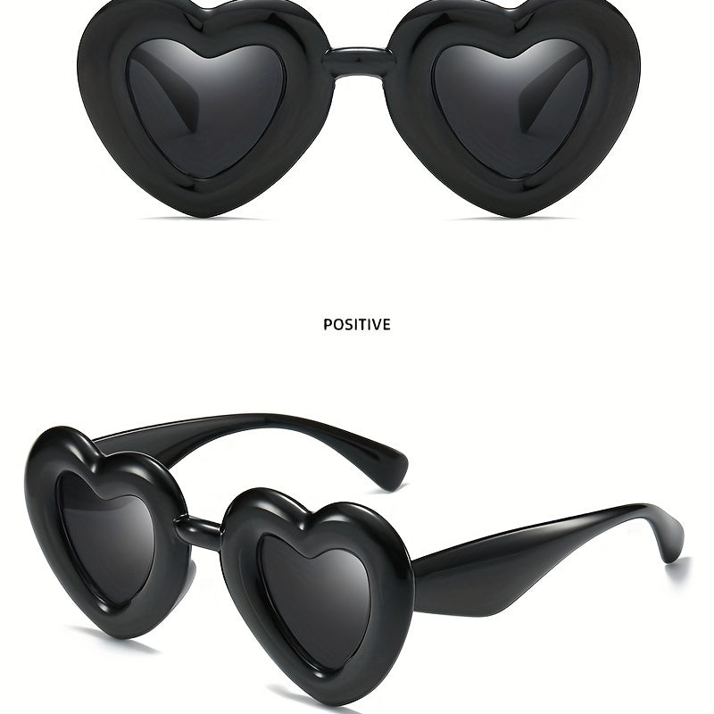 Men's Heart Shaped Frame Sunglasses Y2K Sunglasses For Holiday Party