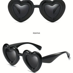 Men's Heart Shaped Frame Sunglasses Y2K Sunglasses For Holiday Party
