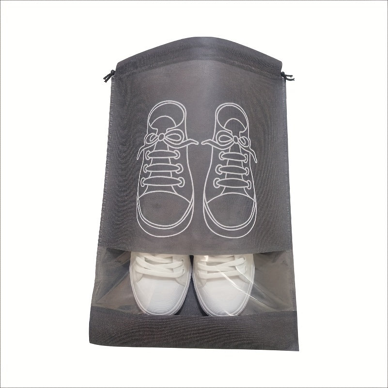 5pcs Portable Foldable Shoes Storage Bags Drawstring Travel Bags