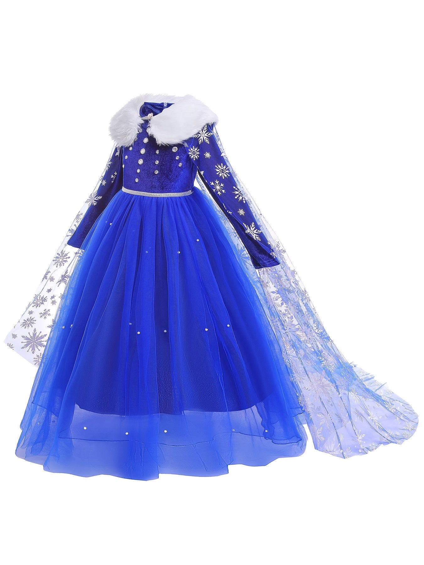 Ice Queen Cosplay Costume - Princess Dress with Cloak