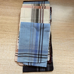 Men's Handkerchiefs Retro Stripes & Checks Lightweight Easy Care 3pcs 6pcs
